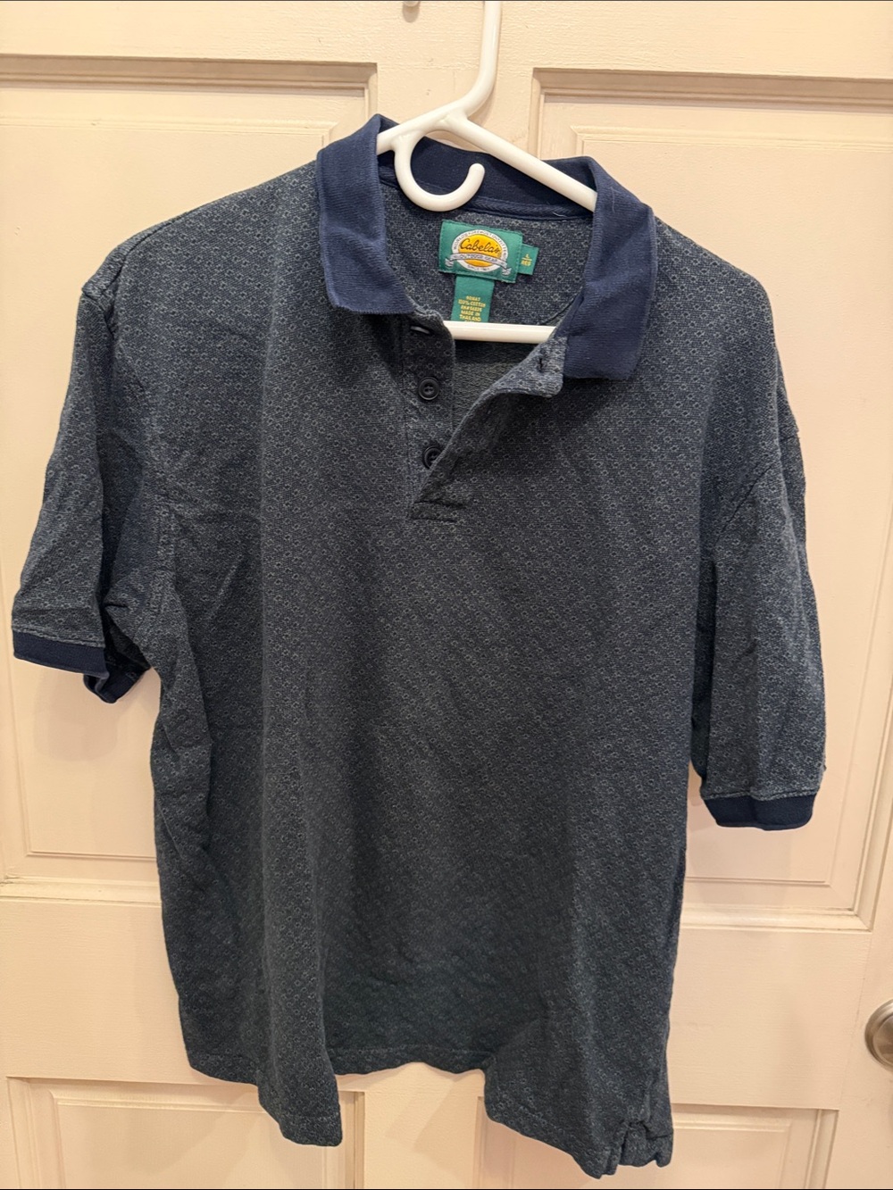 Cabela's Men's Navy Textured Polo